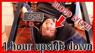 Hanging upside down for 1HOUR!!! (attempt)