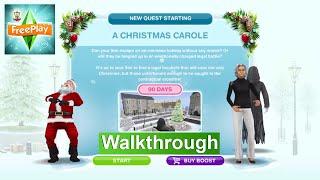 The Sims Freeplay A CHRISTMAS CAROLE Quest Walkthrough [NEW for Christmas 2020]