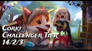 League of Legends: Challenger Corki vs Smolder Mid 14/2/3 | Pro Gameplay 