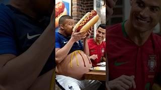 Mbappe is obese because he eats too many hot dogs #cristianoronaldo #messi #mbappe #futebol