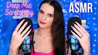 ASMR 1 Hour of DEEP Mic Scratching with 2 MICS ️️ & Long Nails 🩷 No Talking for Sleep | 4K