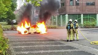 Autobrand brandstichting in Assen