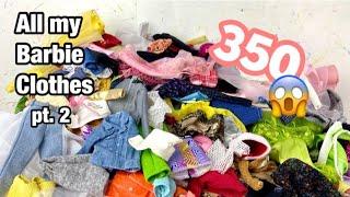 All My Barbie Doll Clothes! 350 Clothes! #2 (Collab w/ Yoummy dolls show)