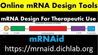 Online mRNA design tools | mRNAiD |Free mRNA Optimization tool | @BiologyLectures
