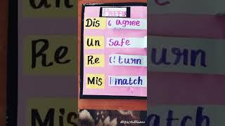 || Match Board || Grammar Prefix #B.Ed #english #grammar #tlm #teachingaids