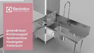 green&clean Korbtransport-Spülmaschine: niedrigster Verbrauch | Electrolux Professional