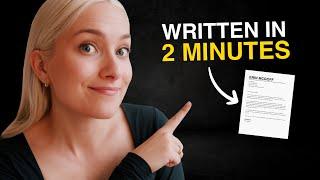Write a Cover Letter in SECONDS with Chat GPT 
