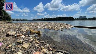 Sungai Tebrau dipenuhi sampah