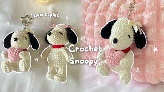  Snoopy Keychain *In Two Styles | A Crochet Tutorial