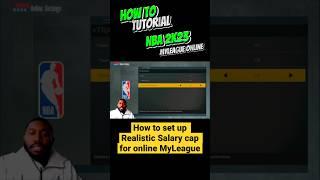 How to turn off salary cap/ have a realistic Cap for  #nba2k23 Online Myleague #tutorial #mynba