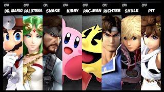 Dr. Mario VS Palutena VS Snake VS Kirby VS Pac - Man VS Richter VS Shulk VS Pit Smash Bros Ultimate