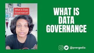 What is data governance