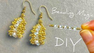 Beaded Hoop Earrings Tutorial: Seed Bead Earrings | Easy Beaded Earrings