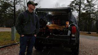 Truck Camping in RAIN with Canvas Softopper