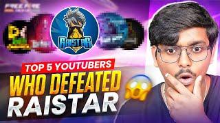 THIS 5 YOUTUBERS HAS DEFEATED RAISTAR || TOP 5 YOUTUBERS WHO DEFEATED RAISTAR ||RAISTAR VS MR JAY️