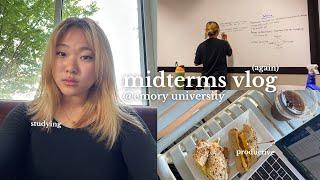 midterms vlog @emory university (again...)️ productive, studying w/friends, cafes