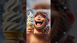 Ice Cream ???  #funny #caveman #icecream