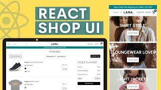 React E-Commerce App Design Tutorial | React Shopping Cart UI Design
