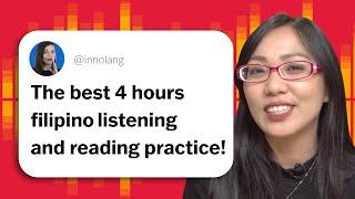 4 Hours of Listening and Reading Practice in Filipino