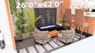 Courtyard house | 26'x42' | House tour | English voice over