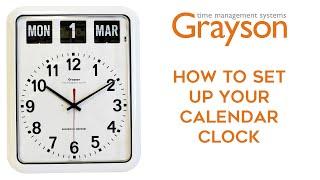 How to set up a Grayson or Twemco Calendar clock. BQ12a Model.