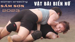 Vật nữ bãi biển Việt Nam lần thứ nhất..beach female wrestling. 2 trận đấu hạng 70 kg cực sốc.