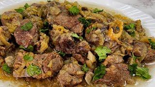 Afghan Tender Meat Dish  دو پیازه (داشی) به روش پخت هوتل صدیقیار مزار جان