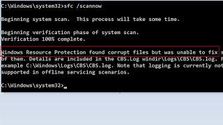 Fix Windows Resource Protection found corrupt files after SFC /SCANNOW