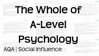 The Whole of AQA A-Level Psychology | Social Influence | Revision for Exams