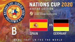 SPAIN vs GERMANY. NATIONS CUP 2020. AVATAR. Mixed volleyball. GROUP B