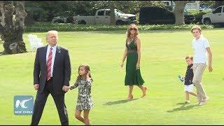 Trump departs White House with Grandkids, Melania, Ivanka to Camp David