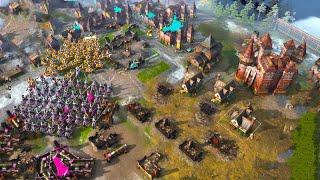 Age of Empires 4 - 4v4 MASSIVE MONGOL HORDE | Multiplayer Gameplay