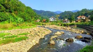 Bikin Takjub ‼️ Rumah Megah Dipinggir Sungai, Suasananya Betah Pisan, Adem | Pedesaan Jawa Barat