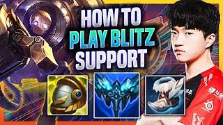 LEARN HOW TO PLAY BLITZCRANK SUPPORT LIKE A PRO! | T1 Keria Plays Blitzcrank Support vs Thresh!