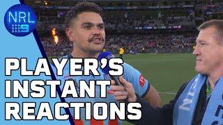 Hear the reactions from Latrell Mitchell, Mitchell Moses & MORE: State of Origin | NRL on Nine