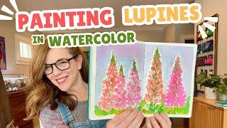 Lupines in Watercolor