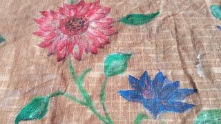 stylish dress who make with fabric paints at the place of dasi look Punjabi Cook