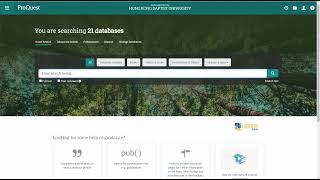 UCLC 1009 Library Tutorial: Introducing ProQuest