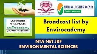 UGC NET JRF ENVIRONMENTAL SCIENCES| envirocademy