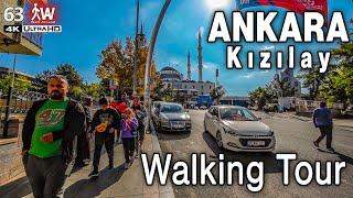 Walking Tour Around Kızılay | Ankara 4K Yürüyüş Turu