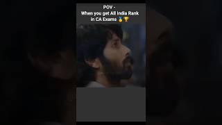 When you get All India Rank in CA Exams | CA Motivation | CA Status | Chartered Accountant #cainter