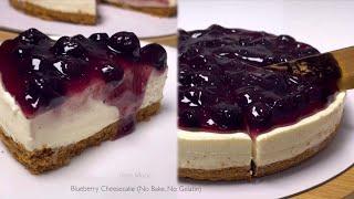 Easy BLUEBERRY CHEESECAKE (No Bake, No Gelatin) Recipe