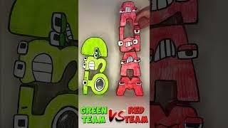 Who wins? GREEN vs RED Team Paper Russian Alphabet Lore #alphabetlore #shorts #russianalphabetlore