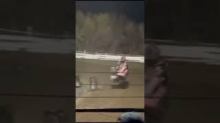 Powri Midget takes a wild ride at Creek Co Speedway! 3/29/24 #dirt #flip #racing #viral