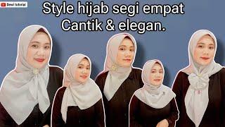 Tutorial hijab segi empat cantik & simpel || #hijab #stylehijab #subscribe