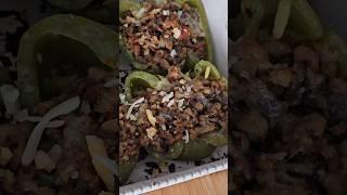 #ASMR Quick, Easy and Delicious Mushroom-Stuffed Bell Peppers!