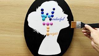 Silhouette Art / Wonderful tonight acrylic painting / wow art