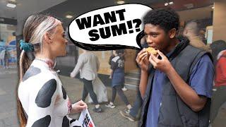 Teens eat CHICKEN in front of VEGAN