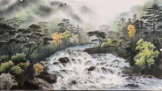 Traditional brush painting - Chinese landscape painting