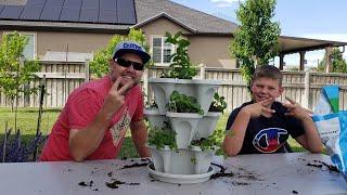 Stackable planter box for herbs!  #herbs #basil #cilantro #mint #planterbox #planterpots #planters